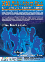 XXI. Gitármánia és Zenei Továbbképző Tábor - 2014. július 21-27. Szolnok-Tiszaliget